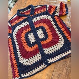 Morse Code Crochet Polo Shirt